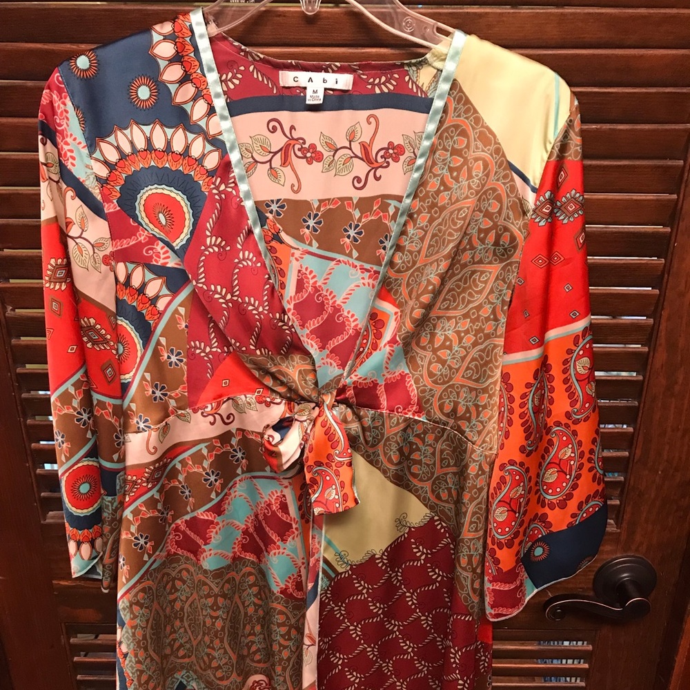 Cabi Top Medium front-tie Bright colors